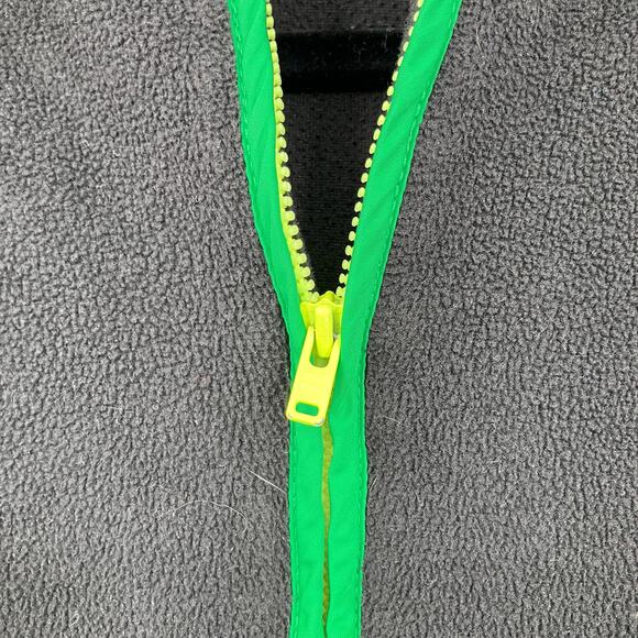 Adidas Black Green Neon Yellow Embroidered Logo Full Zip Hooded Fleece Jacket - Picture 11 of 13